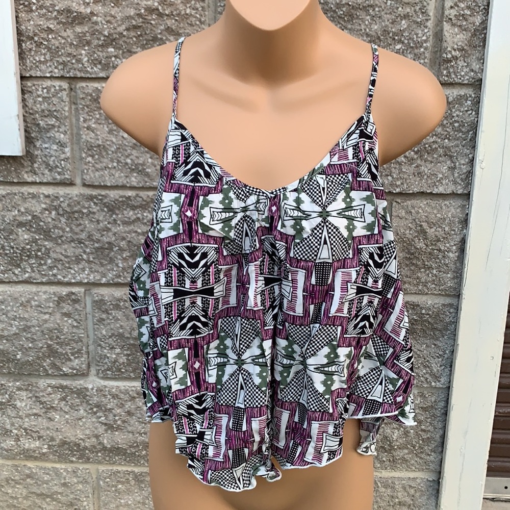 Aztec print tank top